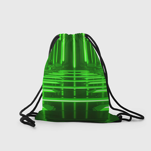 Мешок для обуви Зеленые световые объекты / 3D-принт – фото 2