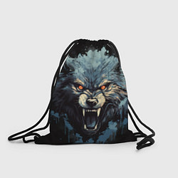 Мешок для обуви Blue black wolf