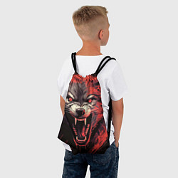 Рюкзак-мешок Злой волк, цвет: 3D-принт — фото 2