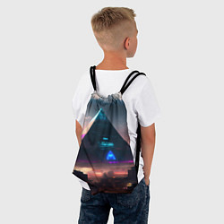 Рюкзак-мешок Киберпанк пирамида, цвет: 3D-принт — фото 2