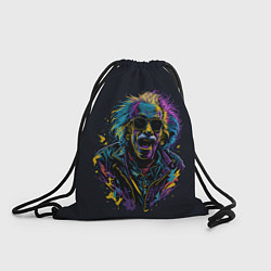 Рюкзак-мешок Альберт Эйнштейн от нейросети, цвет: 3D-принт