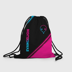 Рюкзак-мешок Evangelion - neon gradient: надпись, символ, цвет: 3D-принт
