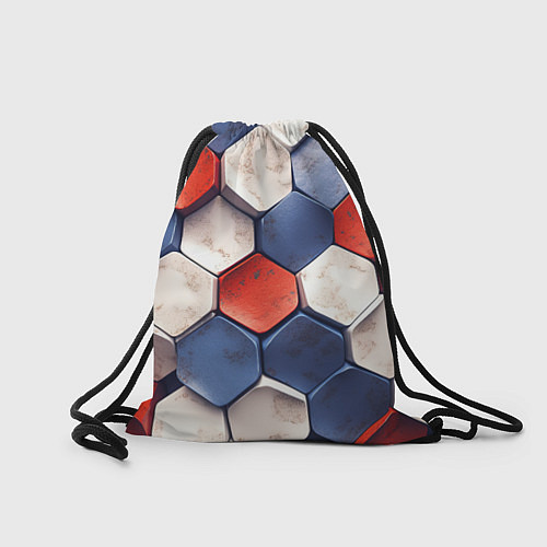 Мешок для обуви Объемные плиты флаг России / 3D-принт – фото 2