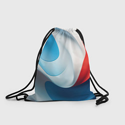 Рюкзак-мешок Объемная белая синяя красная текстура, цвет: 3D-принт
