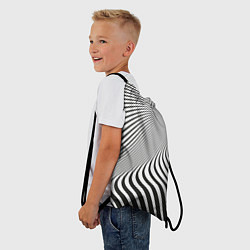 Рюкзак-мешок Иллюзорные линии, цвет: 3D-принт — фото 2