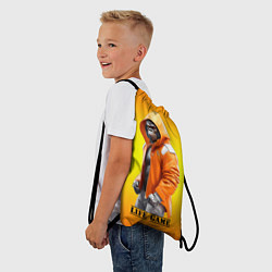 Рюкзак-мешок Обезьяна в капюшоне - жизнь игра, цвет: 3D-принт — фото 2