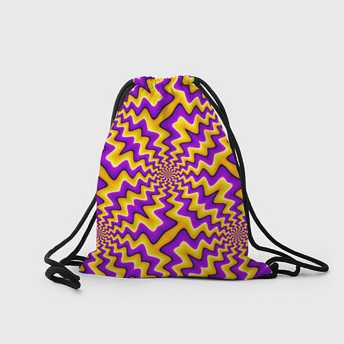 Мешок для обуви Желто-фиолетовая иллюзия вращения / 3D-принт – фото 2