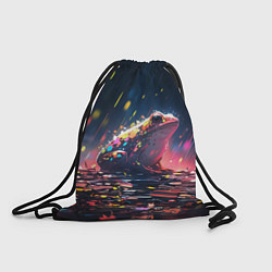 Рюкзак-мешок Лягушка под дождем - нейросеть, цвет: 3D-принт