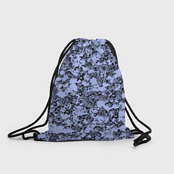 Рюкзак-мешок Цветочный принт сиреневый, цвет: 3D-принт