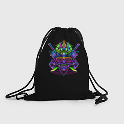 Рюкзак-мешок Vaporwave CyberSamurai, цвет: 3D-принт