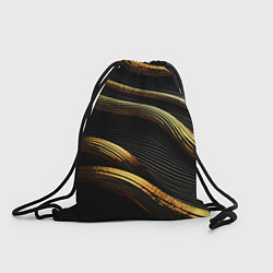 Рюкзак-мешок Золотистые волны абстракция, цвет: 3D-принт