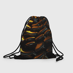 Рюкзак-мешок Абстрактные золотые камни, цвет: 3D-принт