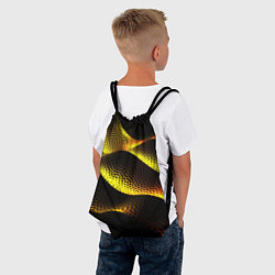 Рюкзак-мешок Золотистые линии, цвет: 3D-принт — фото 2