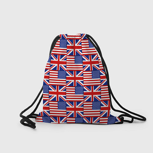 Мешок для обуви Флаги США и Англии / 3D-принт – фото 2