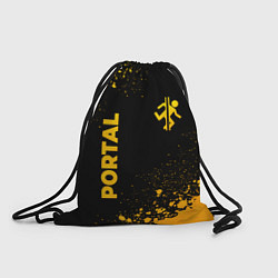 Рюкзак-мешок Portal - gold gradient: надпись, символ, цвет: 3D-принт