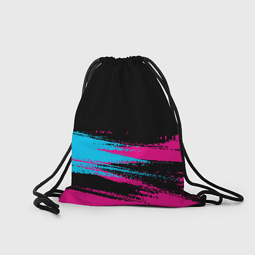 Мешок для обуви Porsche - neon gradient: символ сверху / 3D-принт – фото 2