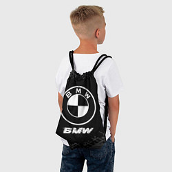 Рюкзак-мешок BMW speed на темном фоне со следами шин, цвет: 3D-принт — фото 2