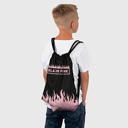 Рюкзак-мешок Blackpink - flames, цвет: 3D-принт — фото 2
