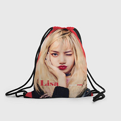 Рюкзак-мешок Blackpink Lisa bright makeup, цвет: 3D-принт