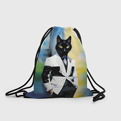 Рюкзак-мешок Cat fashionista - neural network - pop art, цвет: 3D-принт