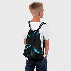 Рюкзак-мешок Light blue hexagon, цвет: 3D-принт — фото 2