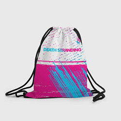 Рюкзак-мешок Death Stranding neon gradient style: символ сверху, цвет: 3D-принт