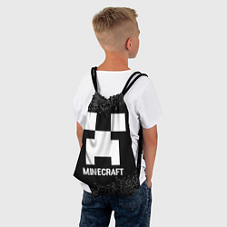 Рюкзак-мешок Minecraft glitch на темном фоне, цвет: 3D-принт — фото 2