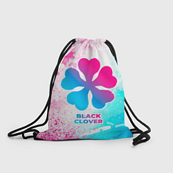 Рюкзак-мешок Black Clover neon gradient style, цвет: 3D-принт
