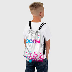 Рюкзак-мешок Doom neon gradient style: символ сверху, цвет: 3D-принт — фото 2