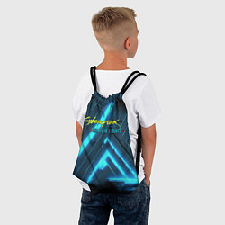 Рюкзак-мешок Cyberpunk neon style, цвет: 3D-принт — фото 2