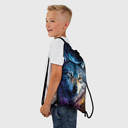 Рюкзак-мешок Космический звездный волк, цвет: 3D-принт — фото 2
