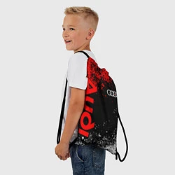 Рюкзак-мешок Ауди - красный и белый, цвет: 3D-принт — фото 2