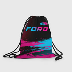 Рюкзак-мешок Ford - neon gradient: символ сверху, цвет: 3D-принт