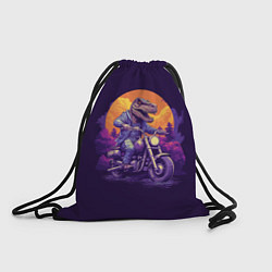Рюкзак-мешок Динозавр на мотоцикле, цвет: 3D-принт