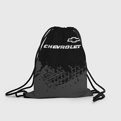 Рюкзак-мешок Chevrolet speed на темном фоне со следами шин: сим, цвет: 3D-принт