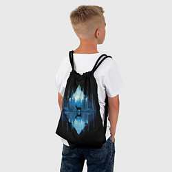 Рюкзак-мешок Олень в ночном лесу, цвет: 3D-принт — фото 2