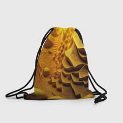 Рюкзак-мешок Желтая объемная абстракция, цвет: 3D-принт