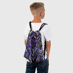 Рюкзак-мешок Киберпанк линии фиолетовые, цвет: 3D-принт — фото 2