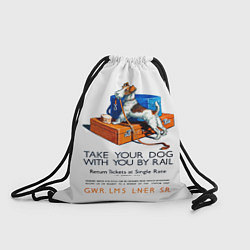 Рюкзак-мешок Возьми собаку в поезд, цвет: 3D-принт