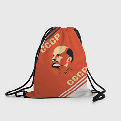Рюкзак-мешок Ленин на красном фоне, цвет: 3D-принт