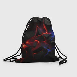 Рюкзак-мешок Плиты черные красные синие, цвет: 3D-принт