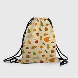 Рюкзак-мешок Паттерн - осень, цвет: 3D-принт