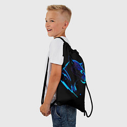 Рюкзак-мешок Пантера киберпан, цвет: 3D-принт — фото 2