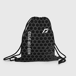 Рюкзак-мешок Need for Speed glitch на темном фоне: надпись, сим, цвет: 3D-принт
