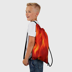 Рюкзак-мешок Огонь рыжий, цвет: 3D-принт — фото 2