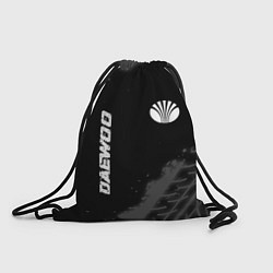 Рюкзак-мешок Daewoo speed на темном фоне со следами шин: надпис, цвет: 3D-принт