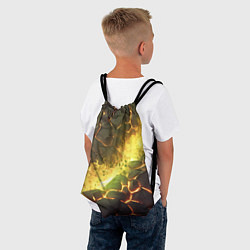 Рюкзак-мешок Разлом плиты с лавой, цвет: 3D-принт — фото 2
