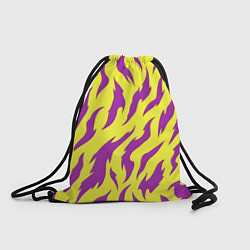 Рюкзак-мешок Кислотный тигр паттерн, цвет: 3D-принт
