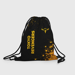 Рюкзак-мешок Tokyo Revengers - gold gradient: надпись, символ, цвет: 3D-принт