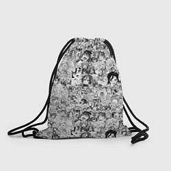 Рюкзак-мешок Аниме черно-белые фото, цвет: 3D-принт